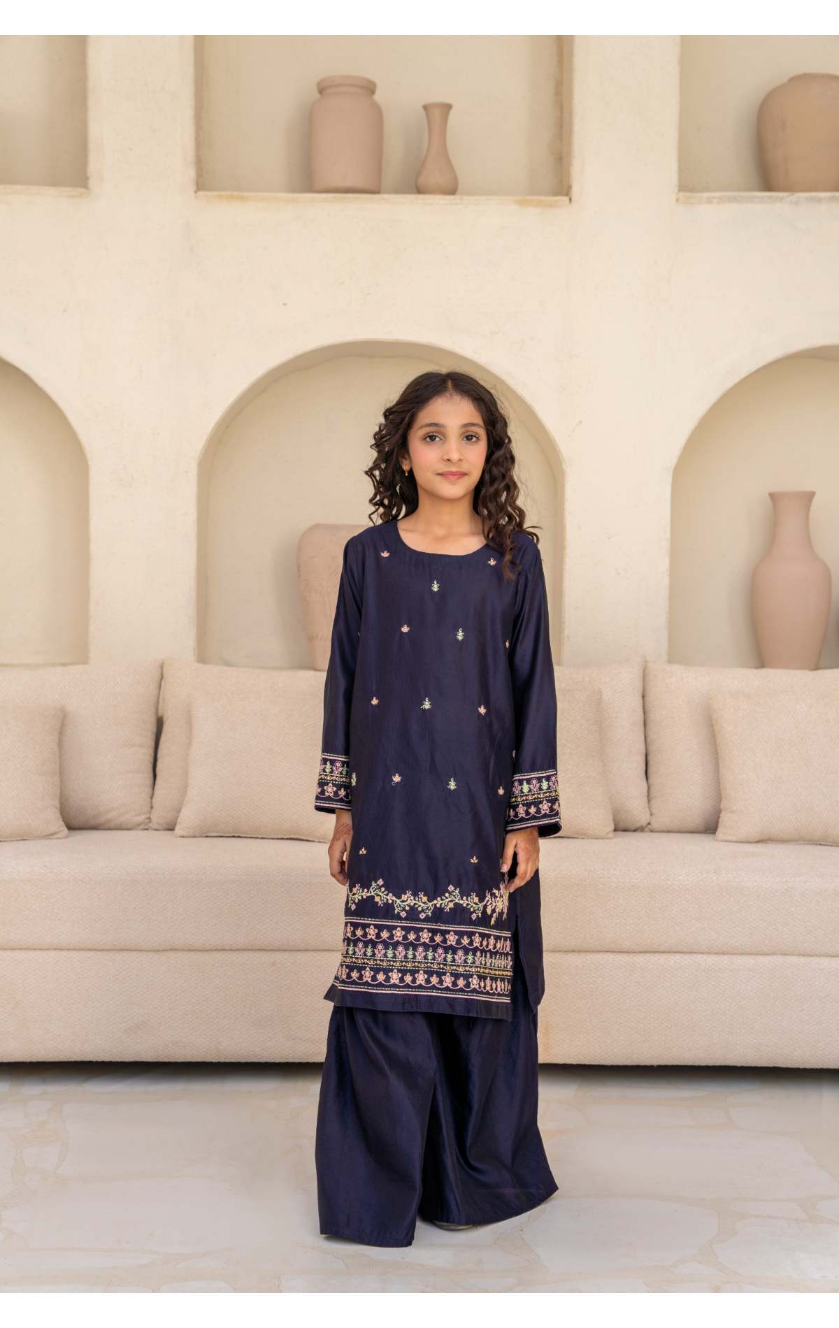 Embroidered Kameez & Gharara