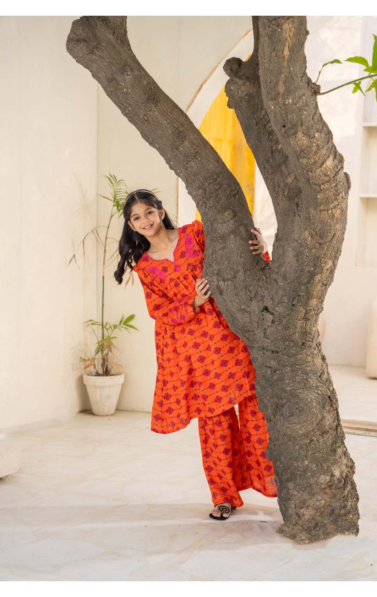 Embroidered Frock With Gharara