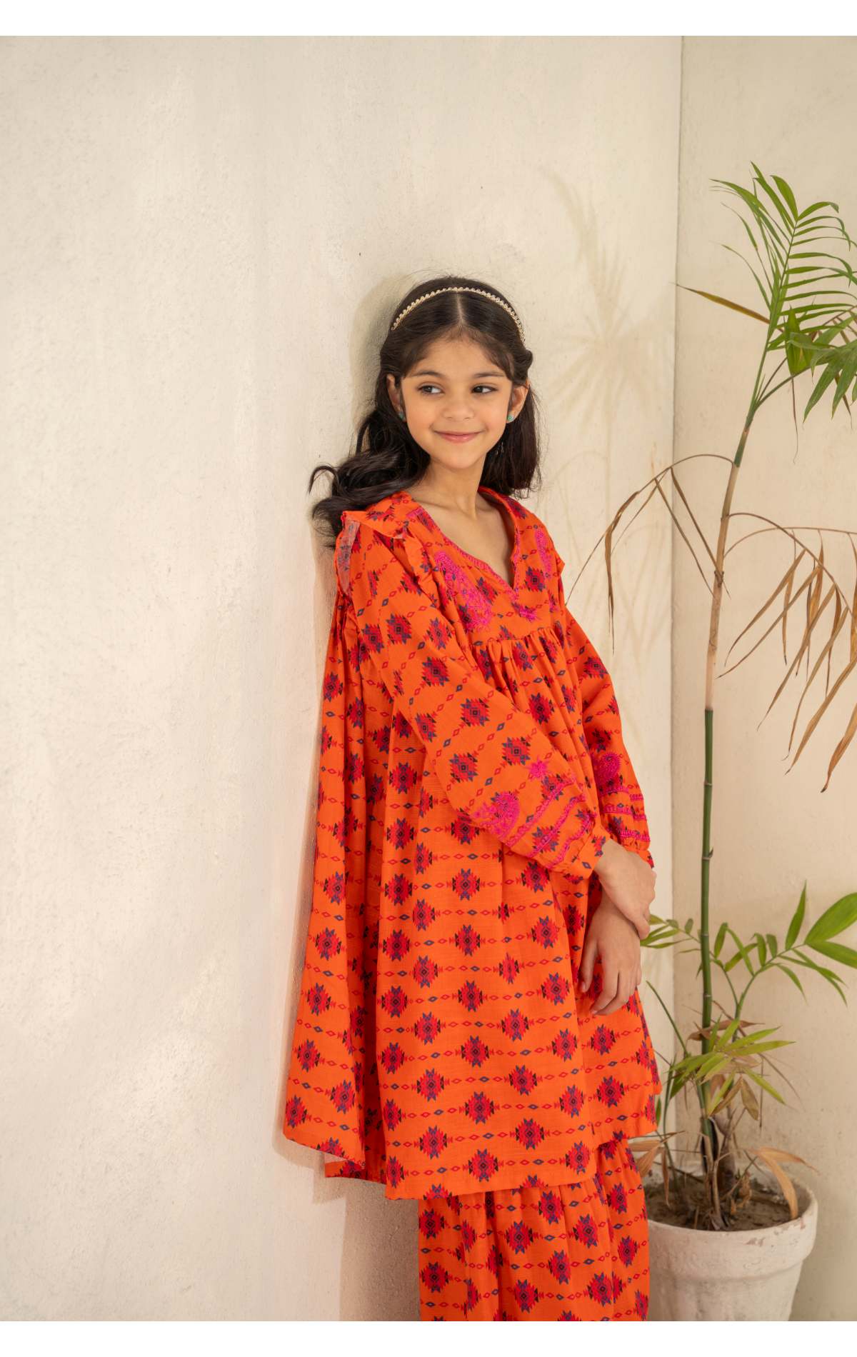 Embroidered Frock With Gharara