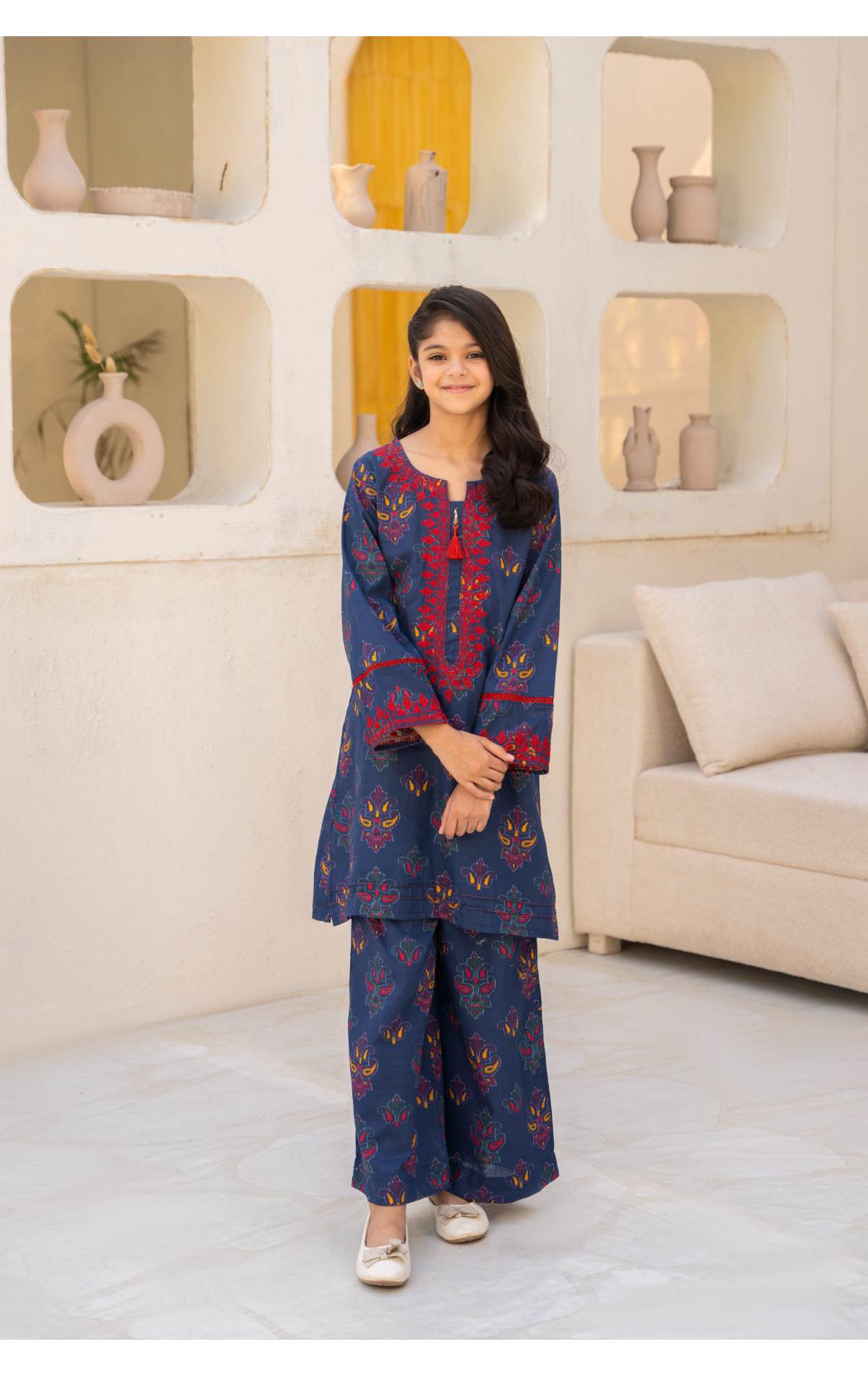 Embroidered Kameez & Trouser