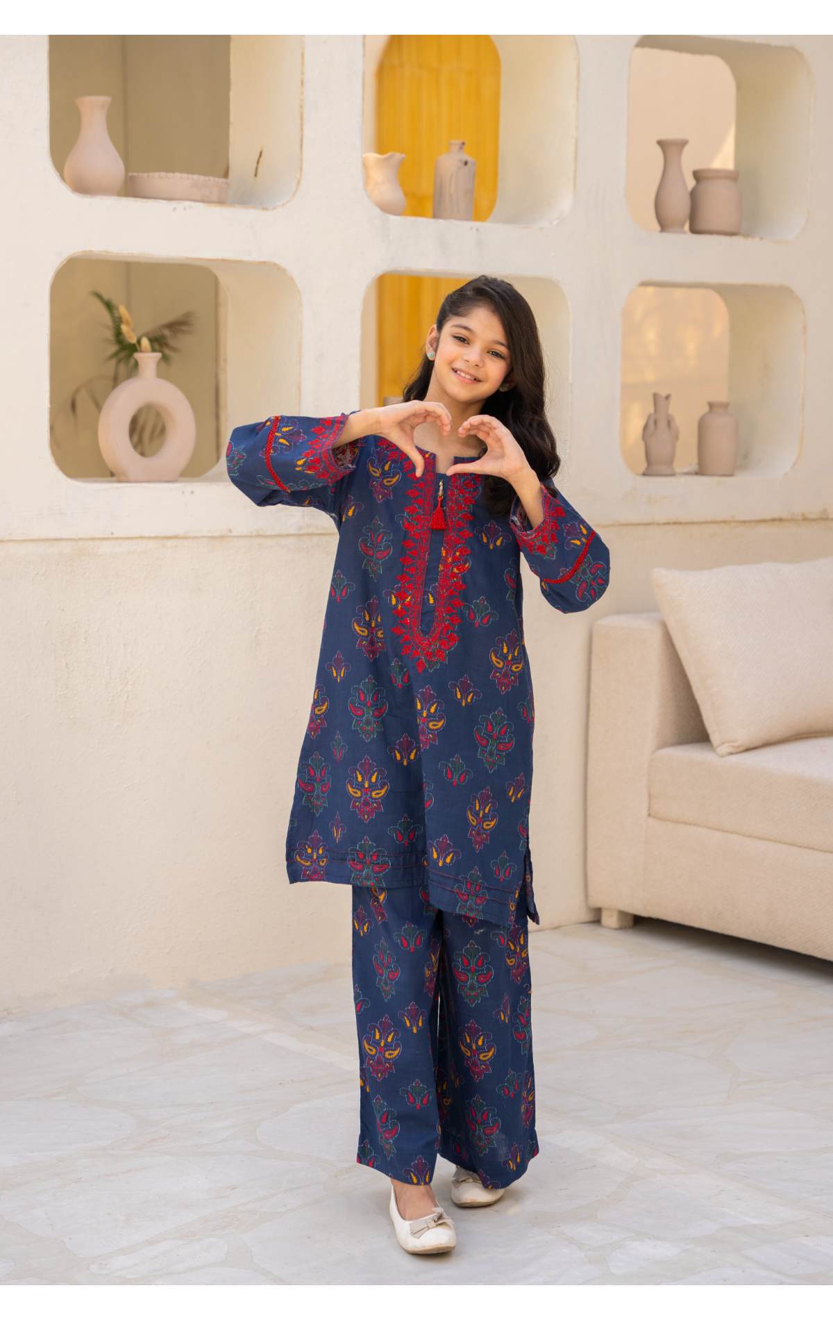 Embroidered Kameez & Trouser