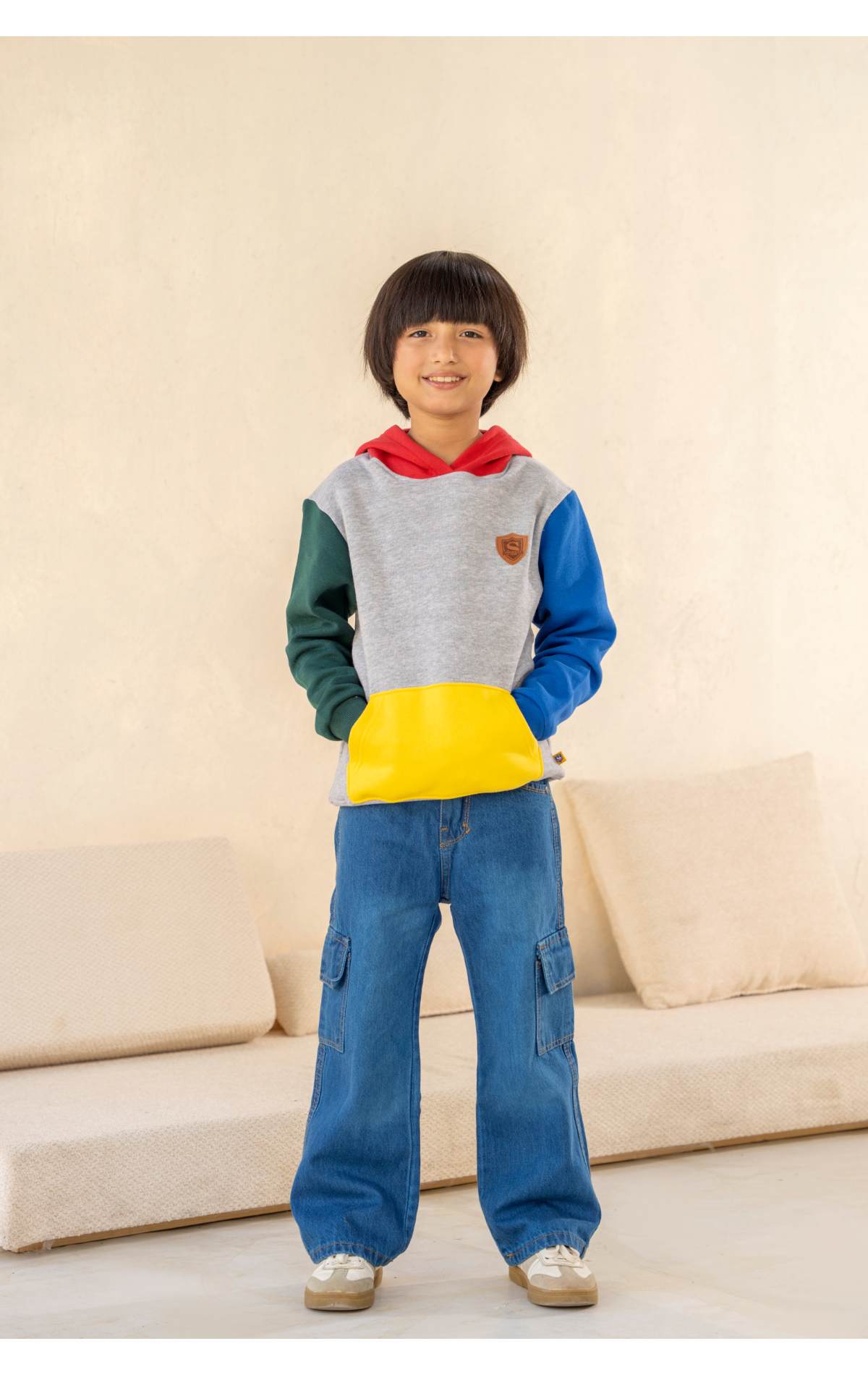 Pullover Color Block Hoodie