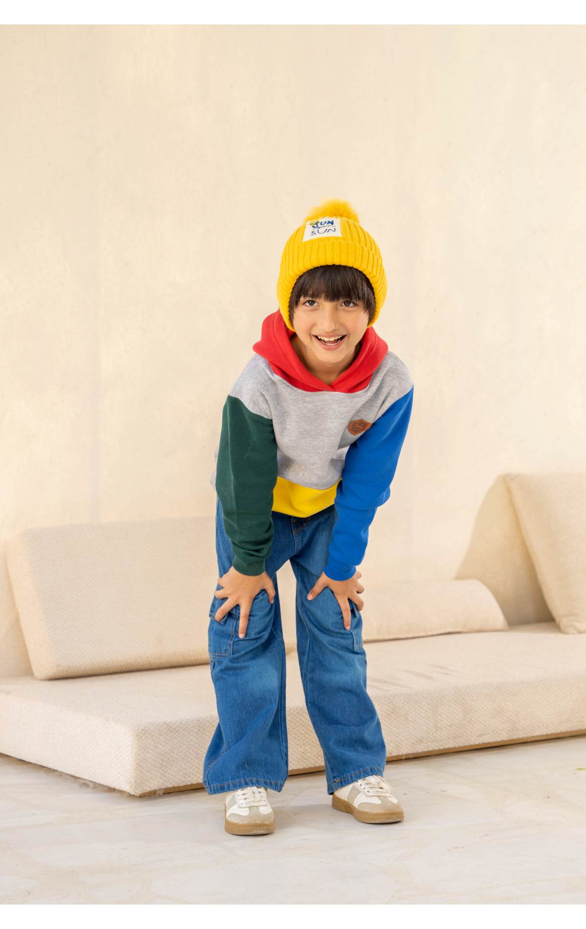 Pullover Color Block Hoodie