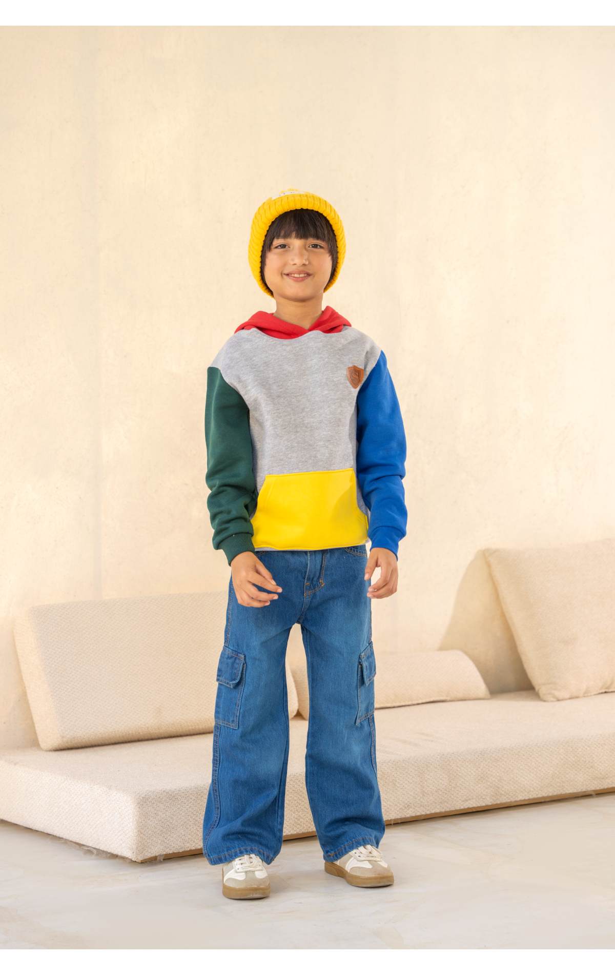 Pullover Color Block Hoodie