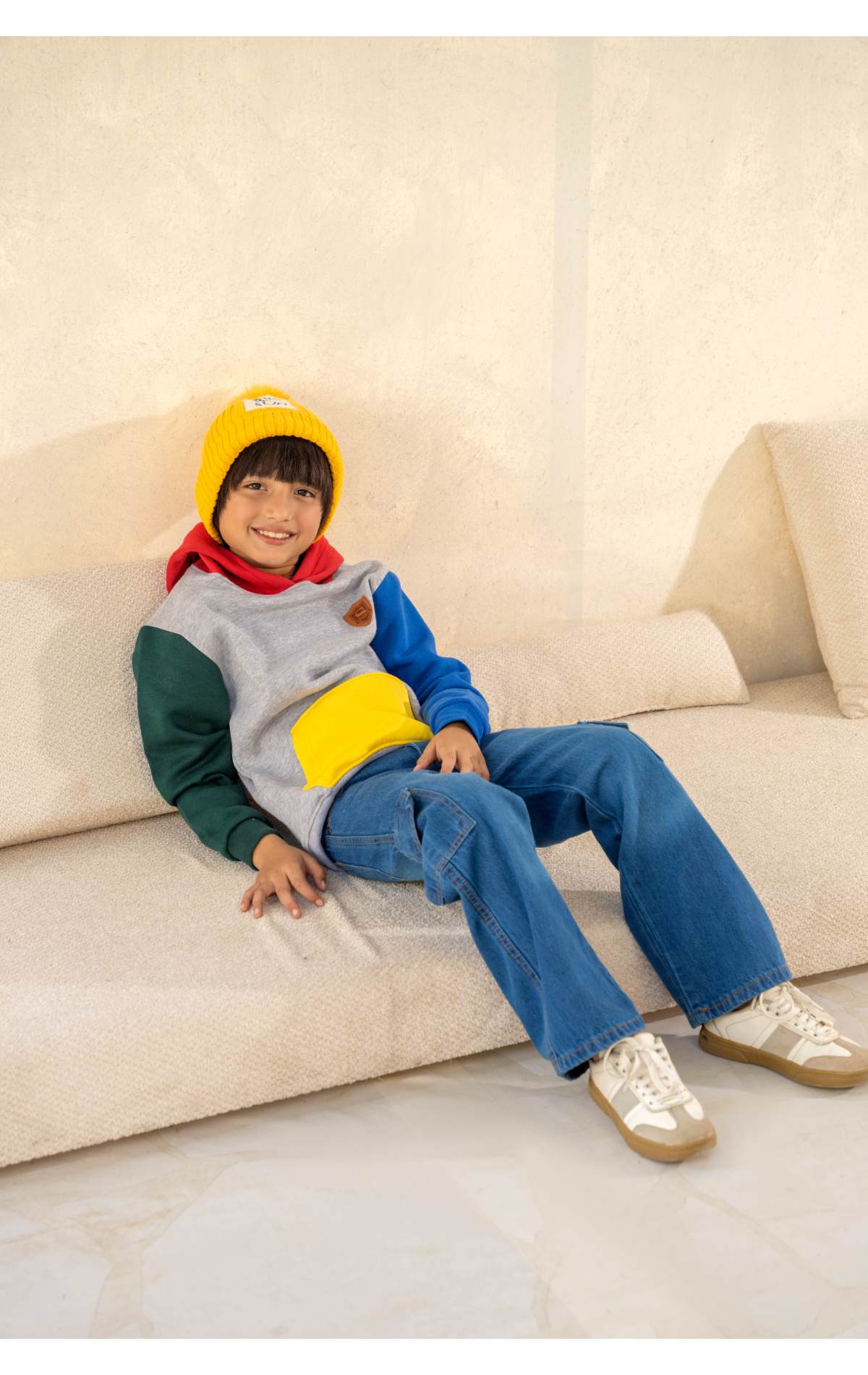 Pullover Color Block Hoodie