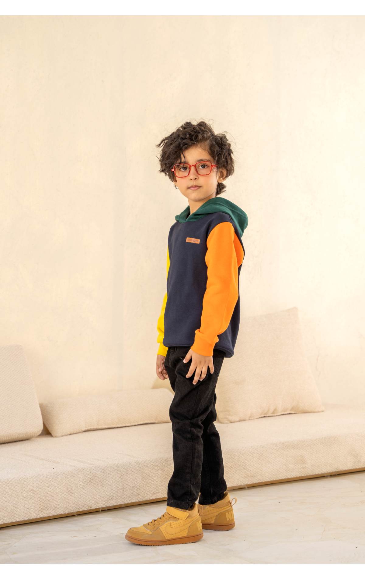 Pullover Color Block Hoodie