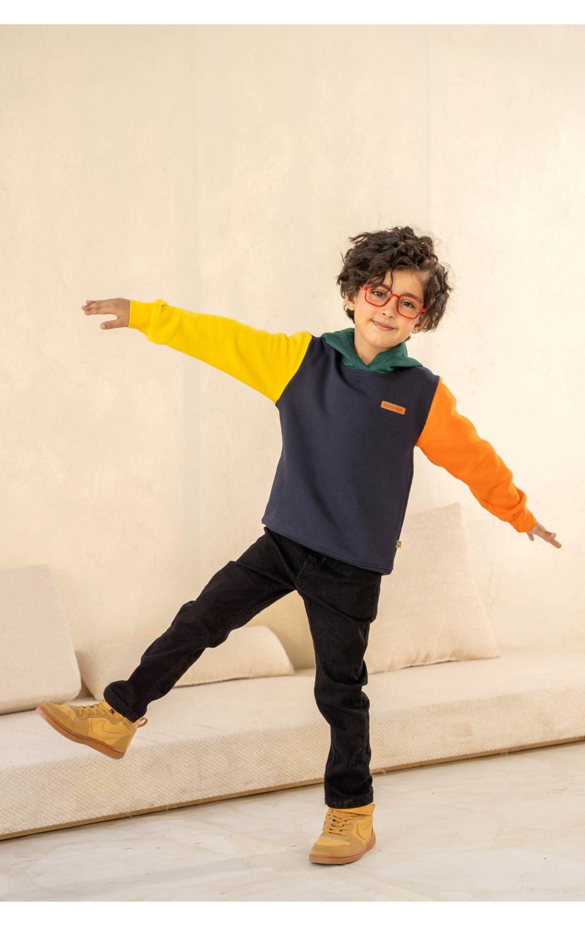 Pullover Color Block Hoodie