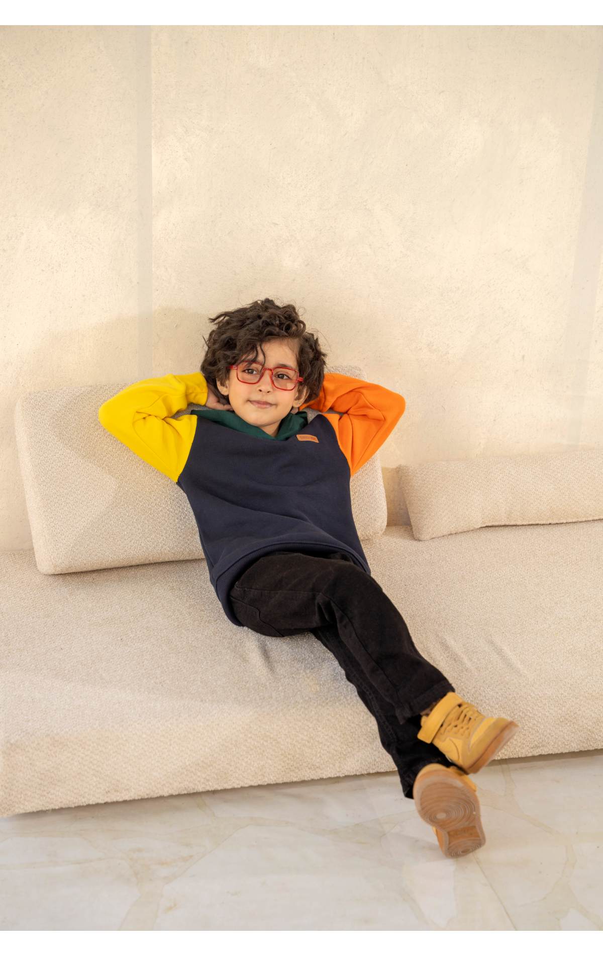 Pullover Color Block Hoodie