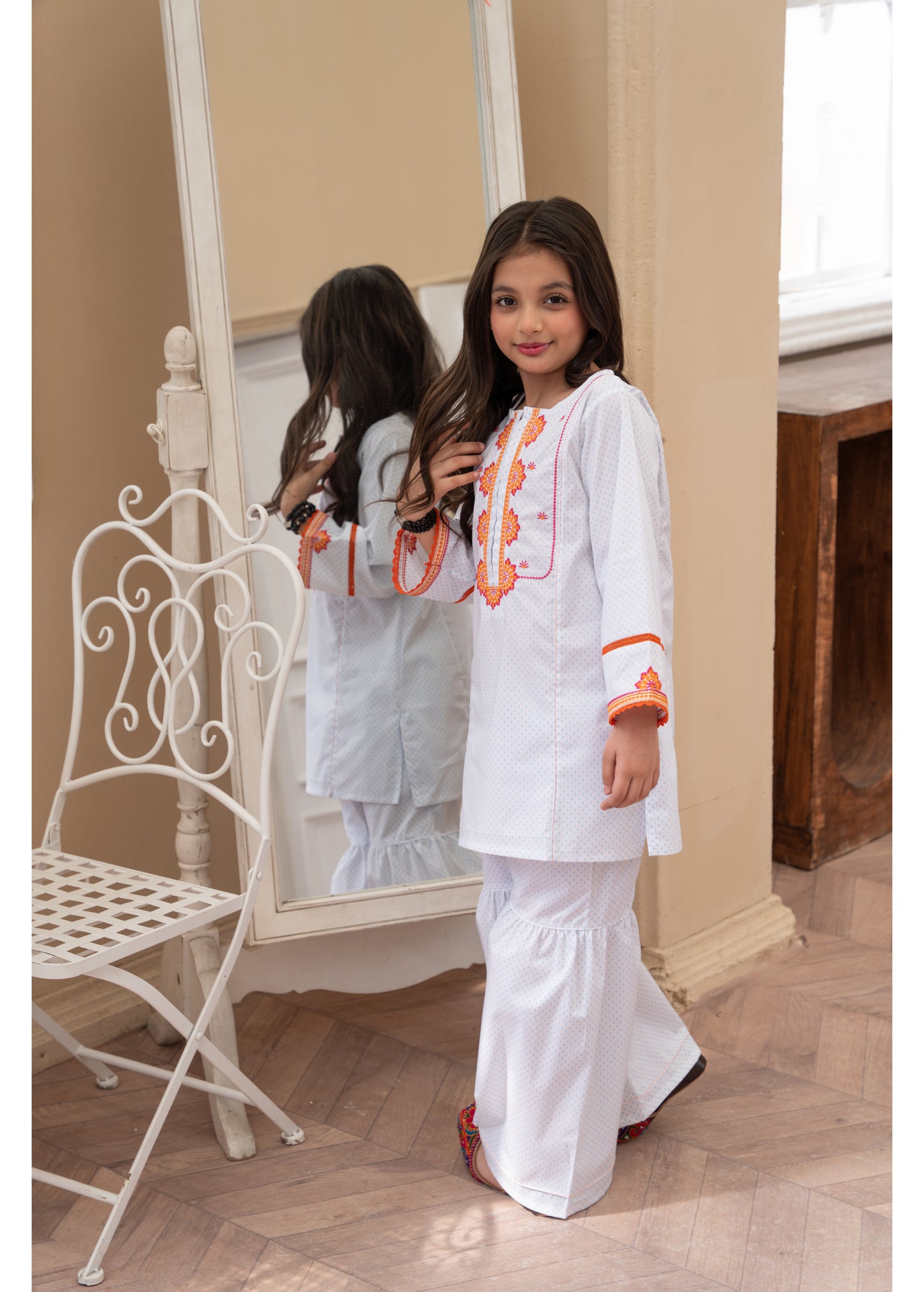 Embroidered Frock With Gharara
