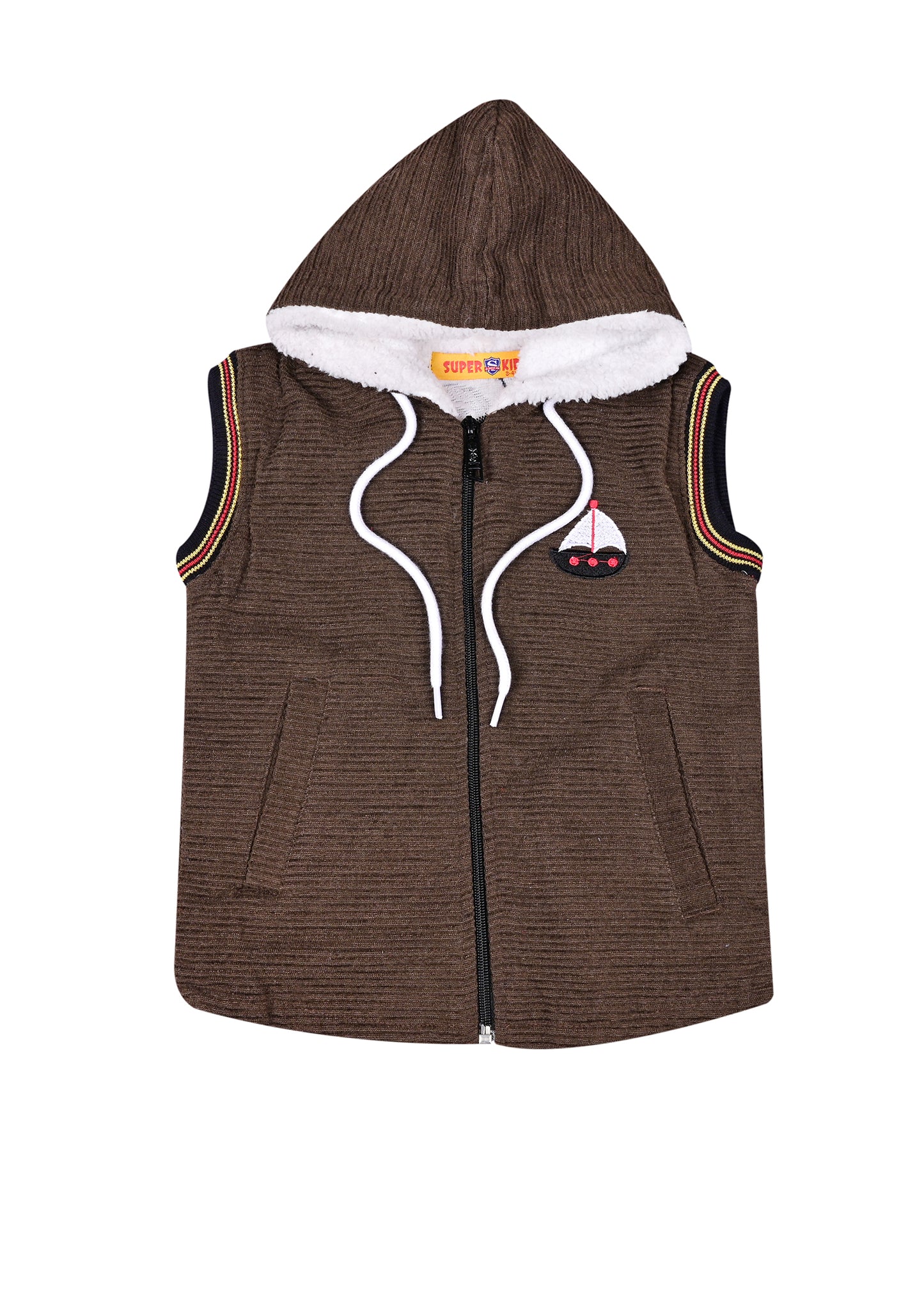 Sleeveless Zipper Hoodie Jacket