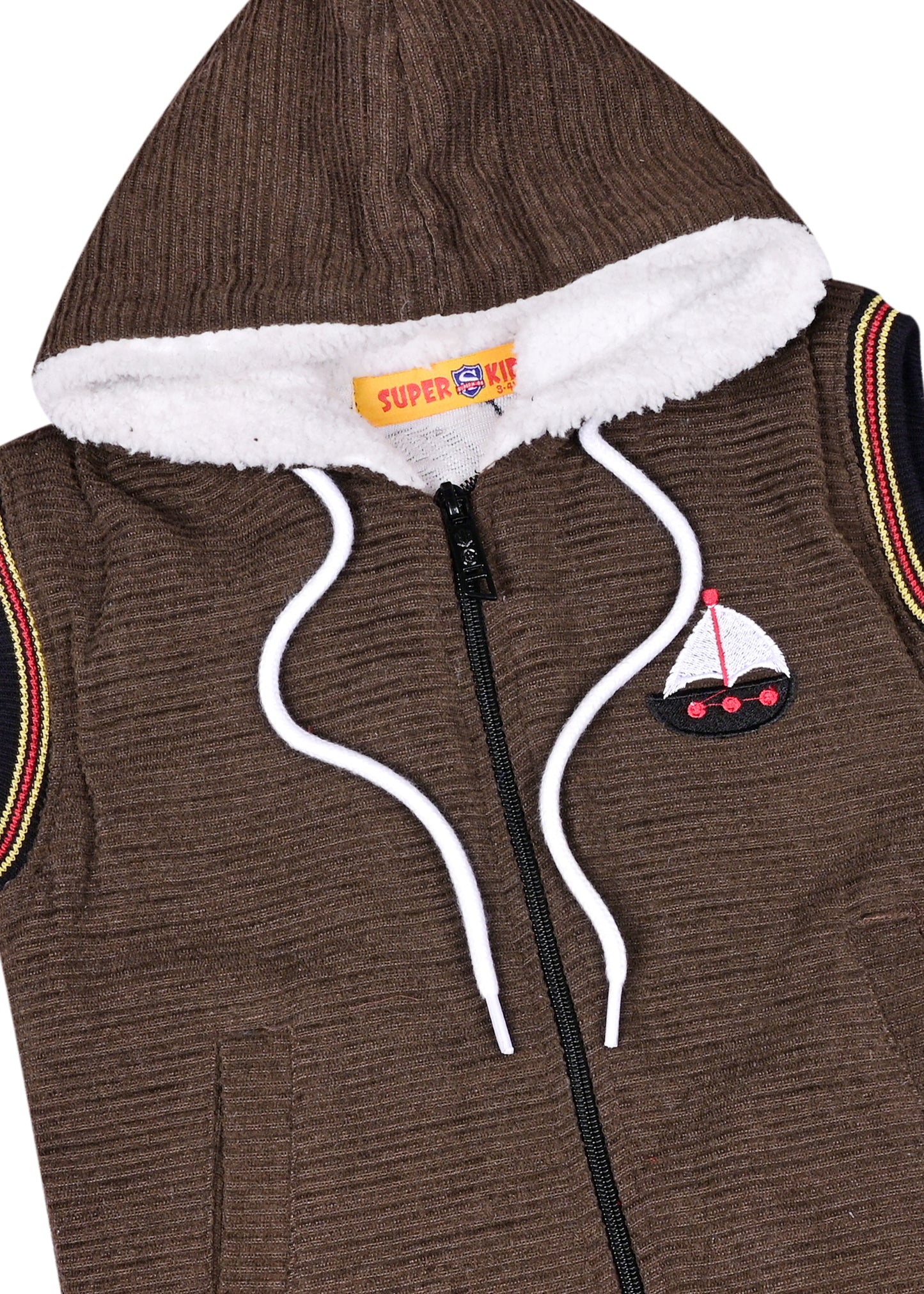 Sleeveless Zipper Hoodie Jacket