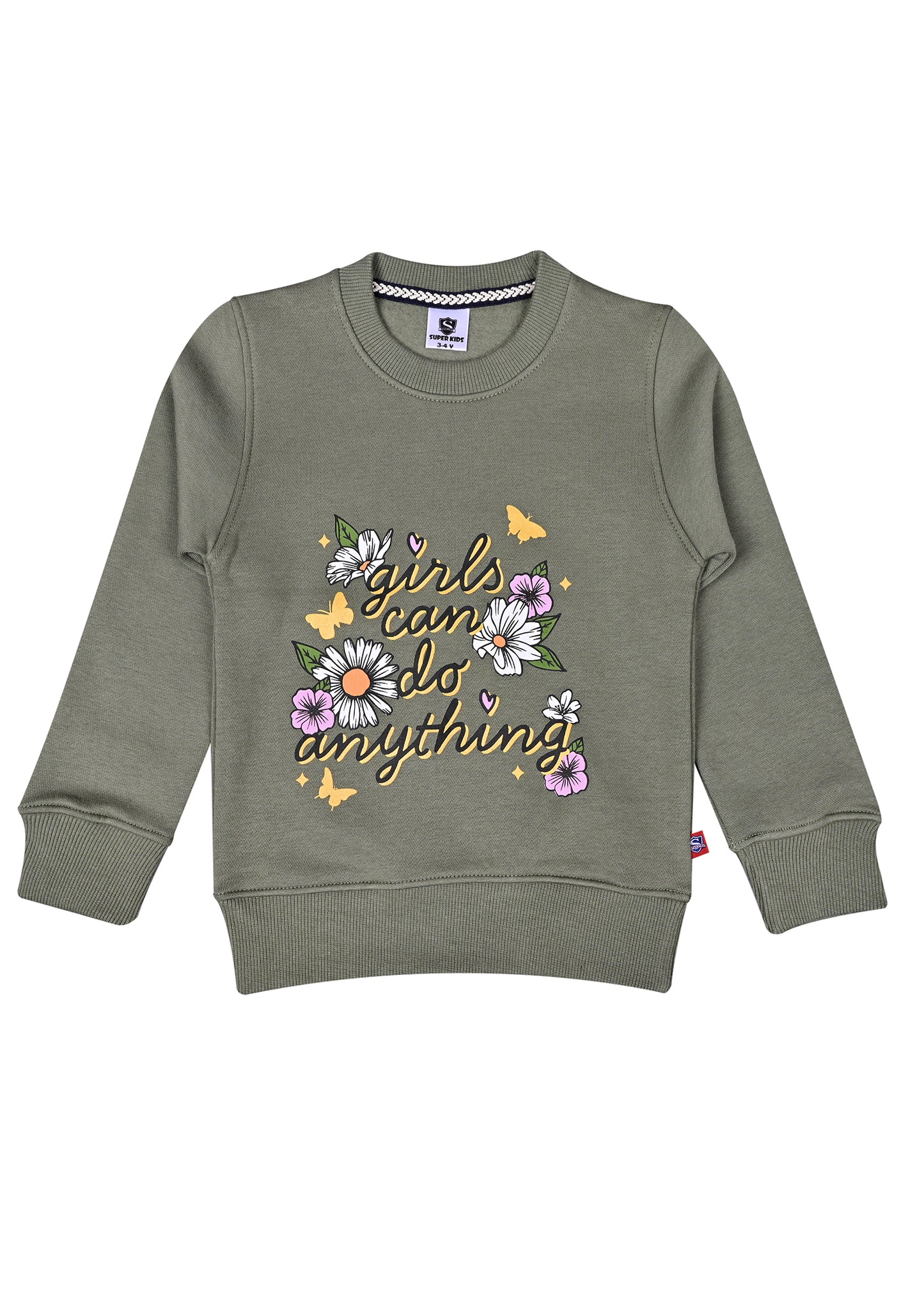 Girl's Can Do Anything Grapic SweatShirt