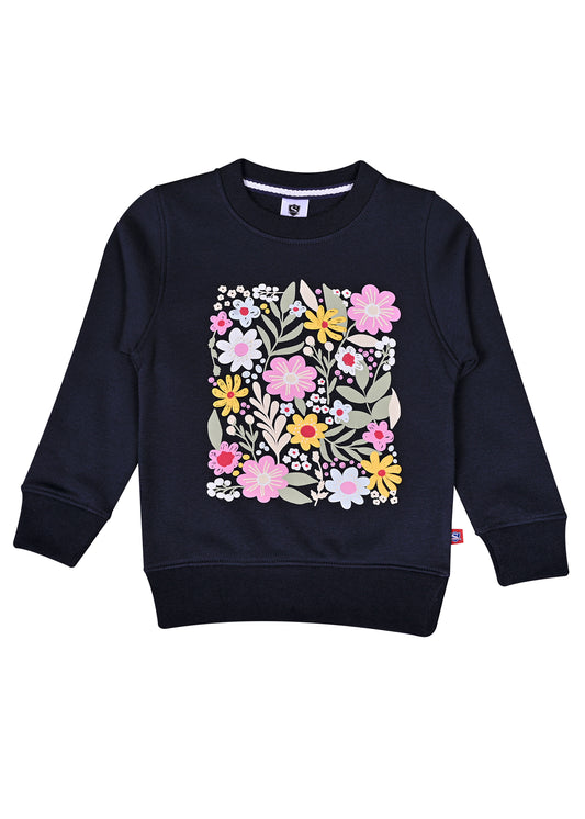 Floral Blue SweatShirt