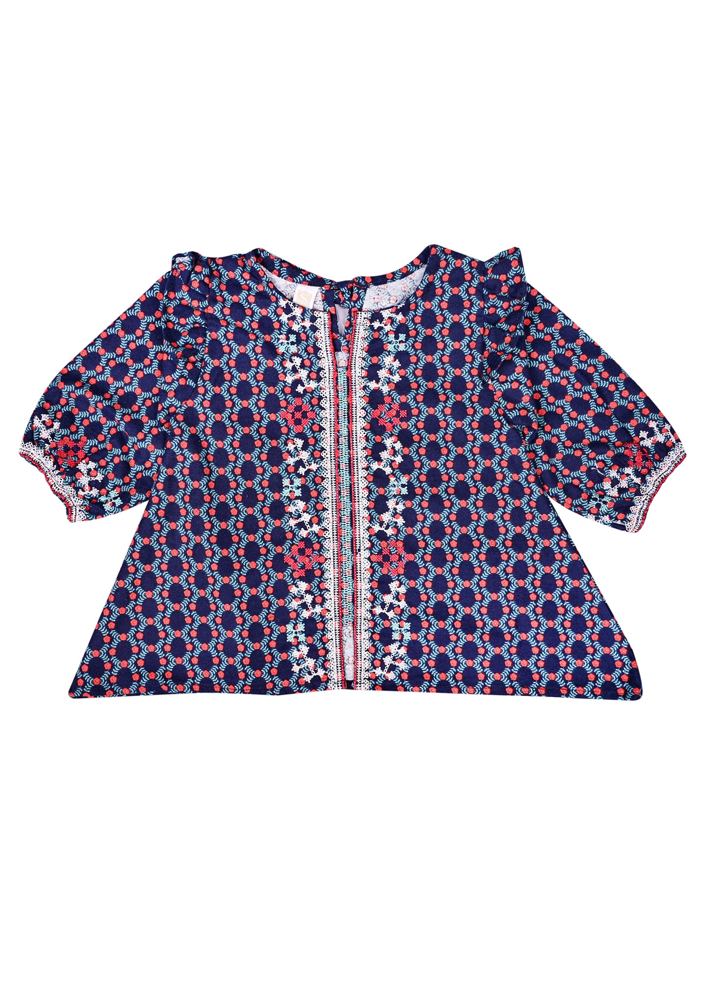 Embroidered Kameez With Flapper
