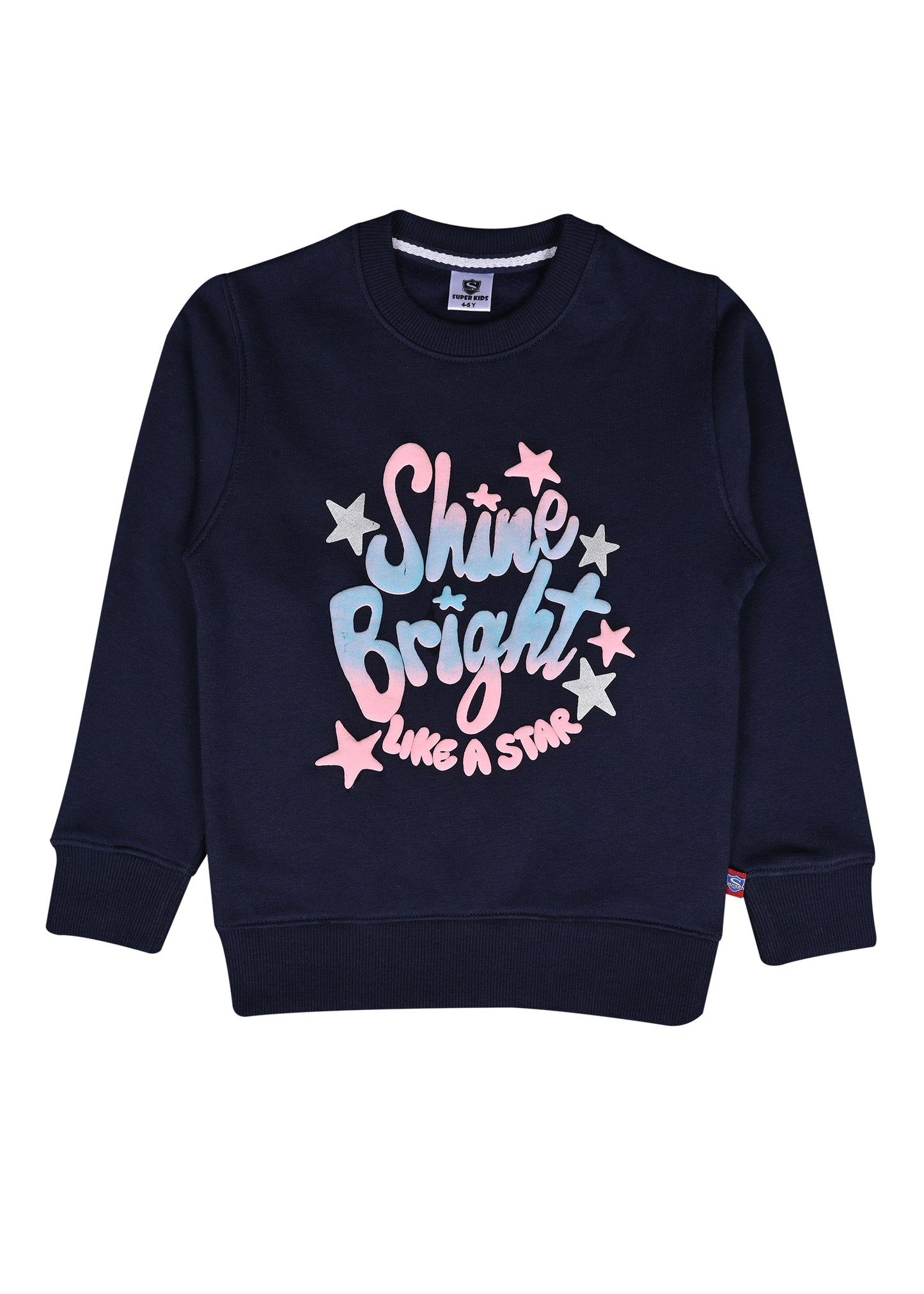 Shine Bright Grapic Blue SweatShirt