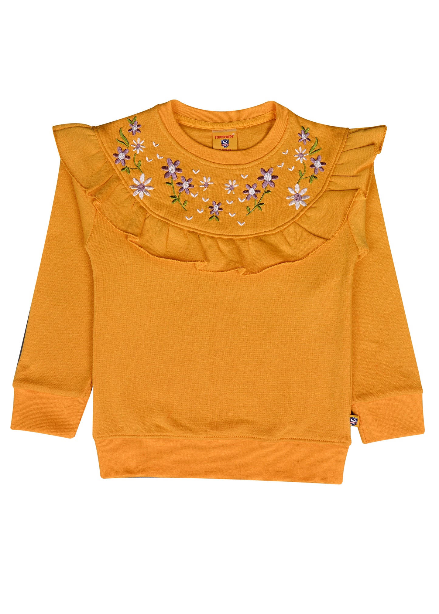 Mustard Embroidered SweatShirt