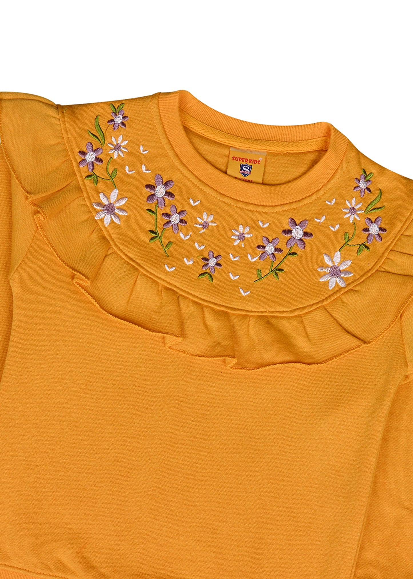 Mustard Embroidered SweatShirt