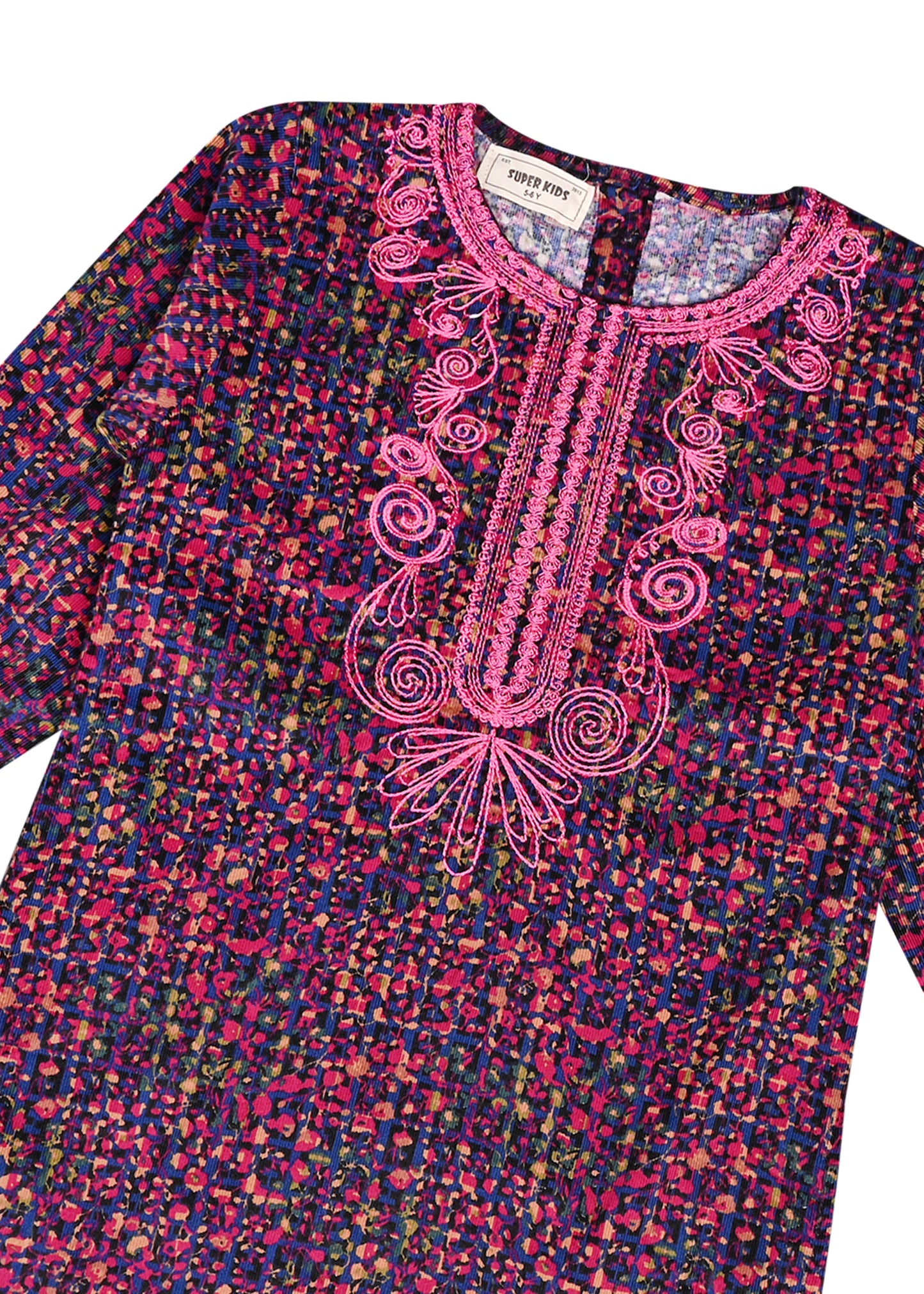 Corduroy Pink Floral TOP