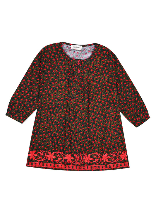 Corduroy Green Printed Top