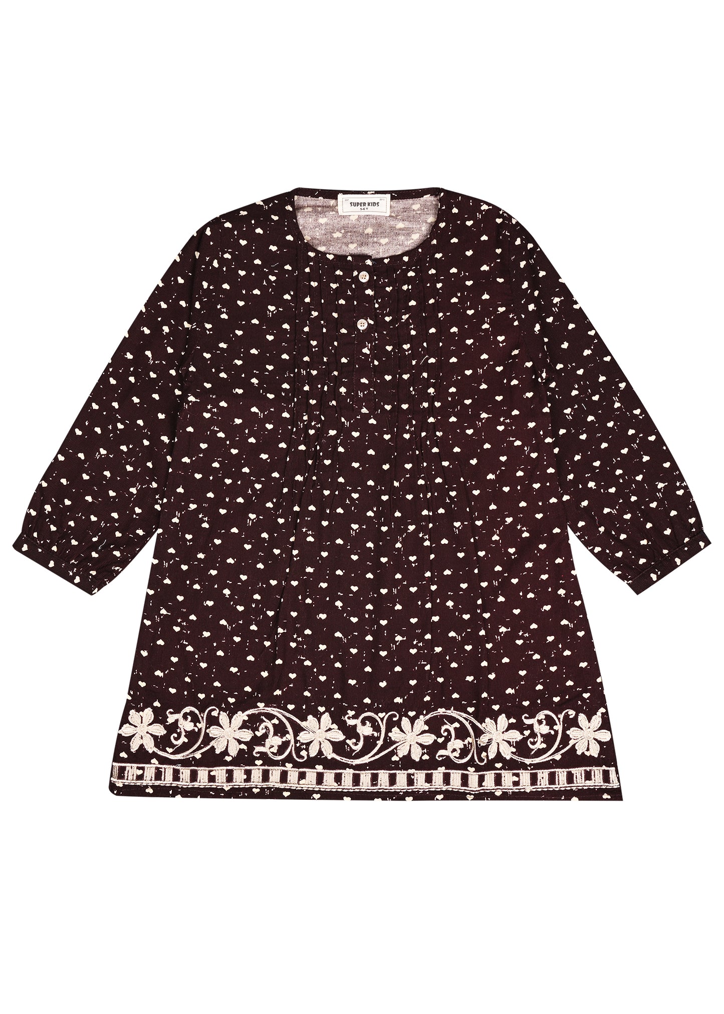 Corduroy Brown Embroiderd Top