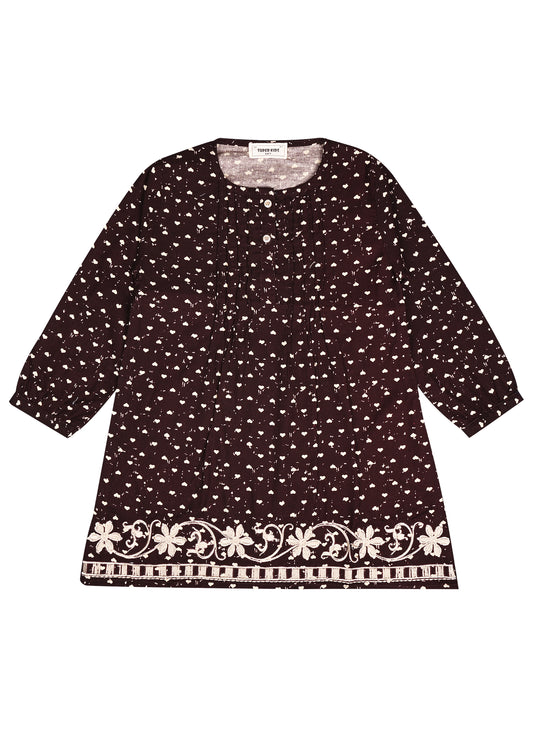 Corduroy Brown Embroiderd Top