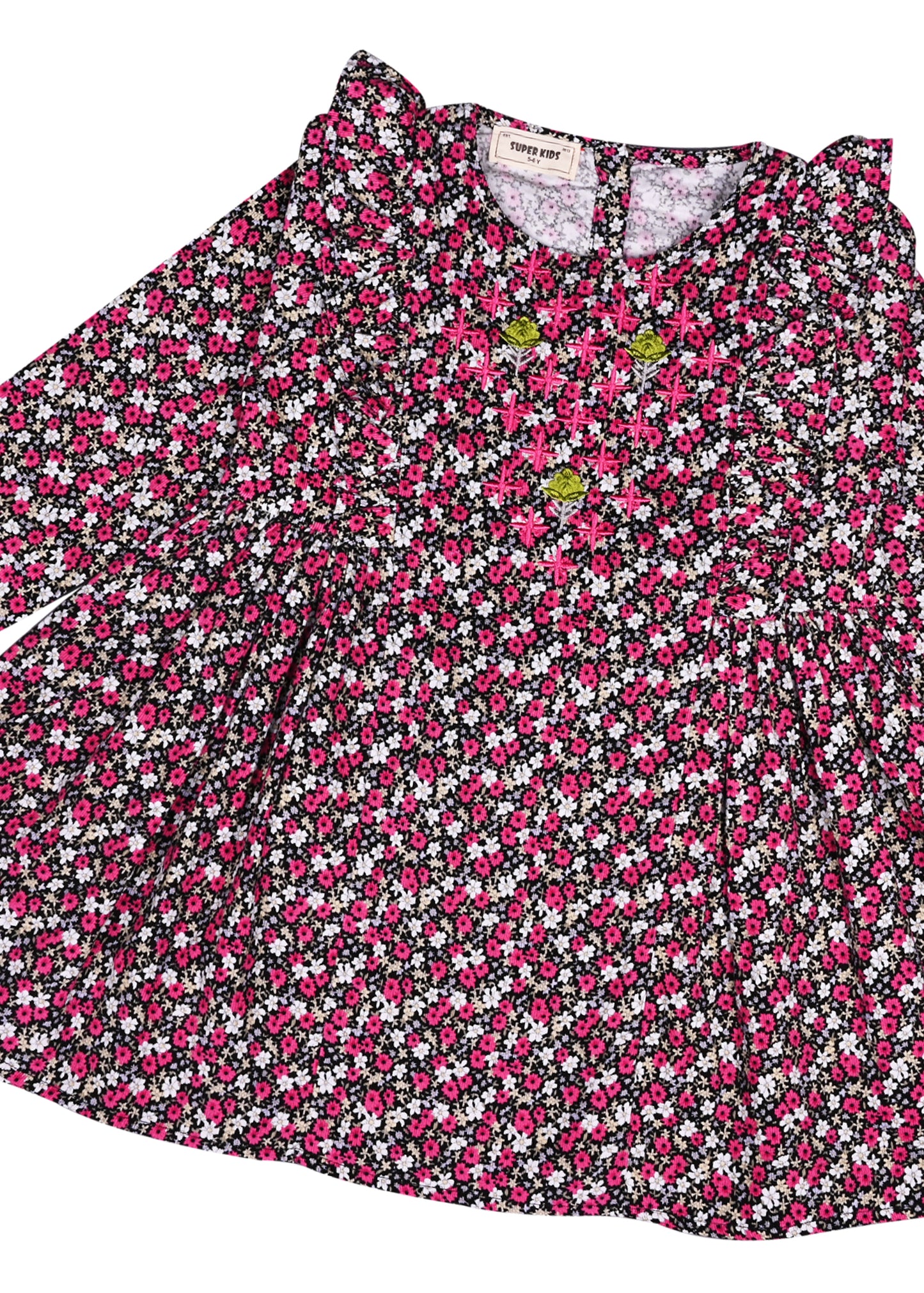 Corduroy Pink Floral TOP