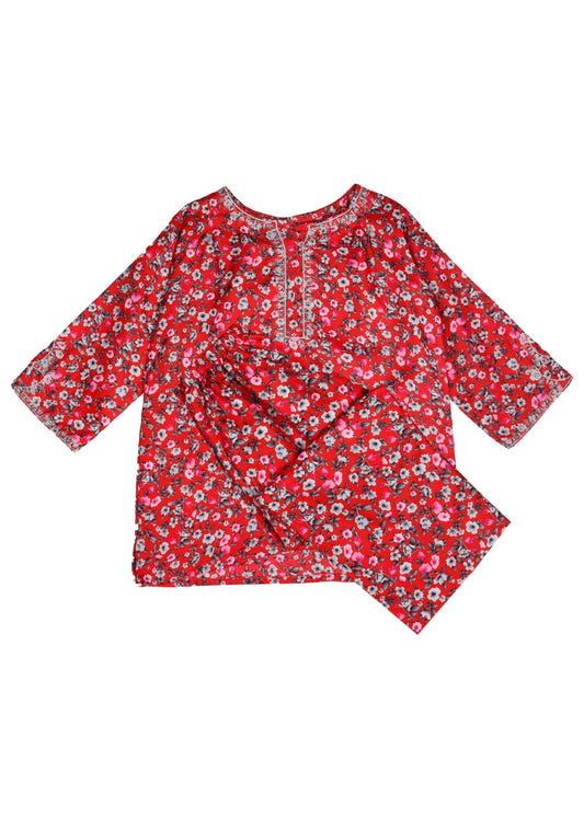 Embroidered Kurti With Trouser