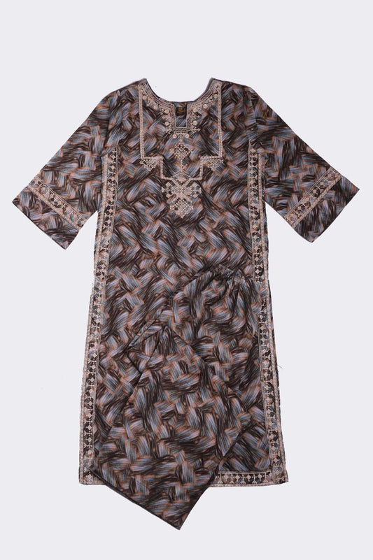 Ladies 2PC Embroiderd Lawn Dress