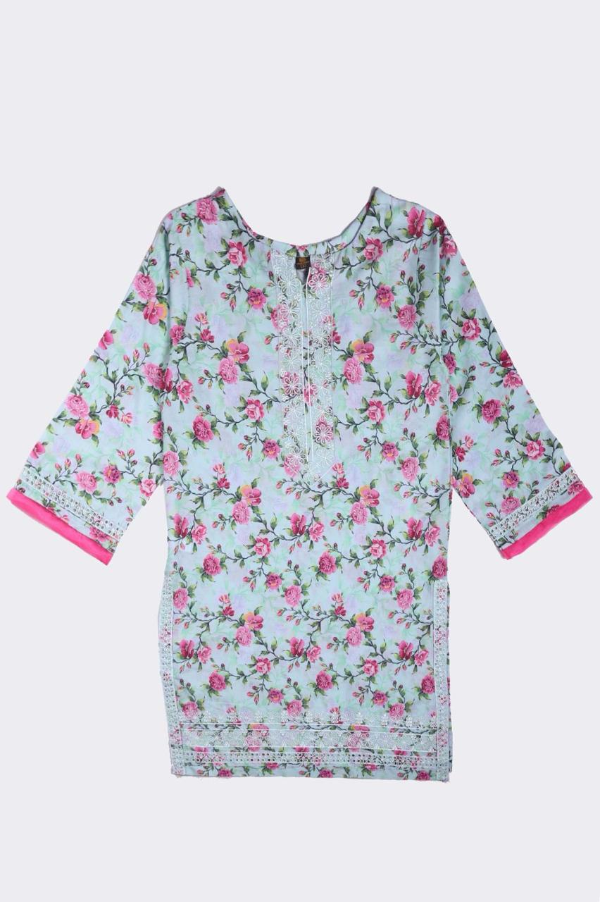Ladies 2PC Printed Lawn Dress
