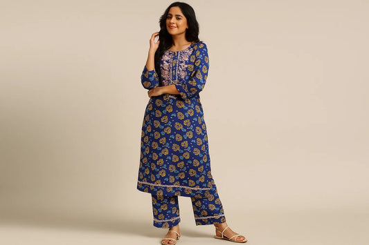 Ladies 2PC Printed Lawn Dress