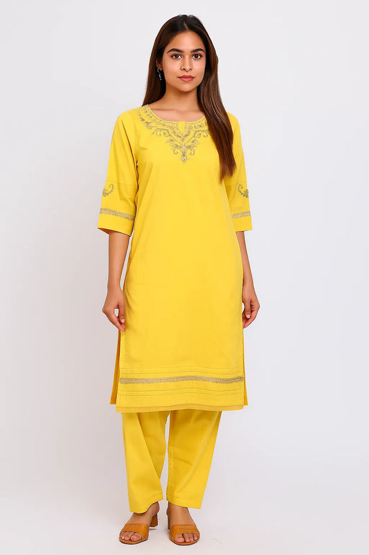 Ladies 2PC Hand Embroiderd Lawn Dress