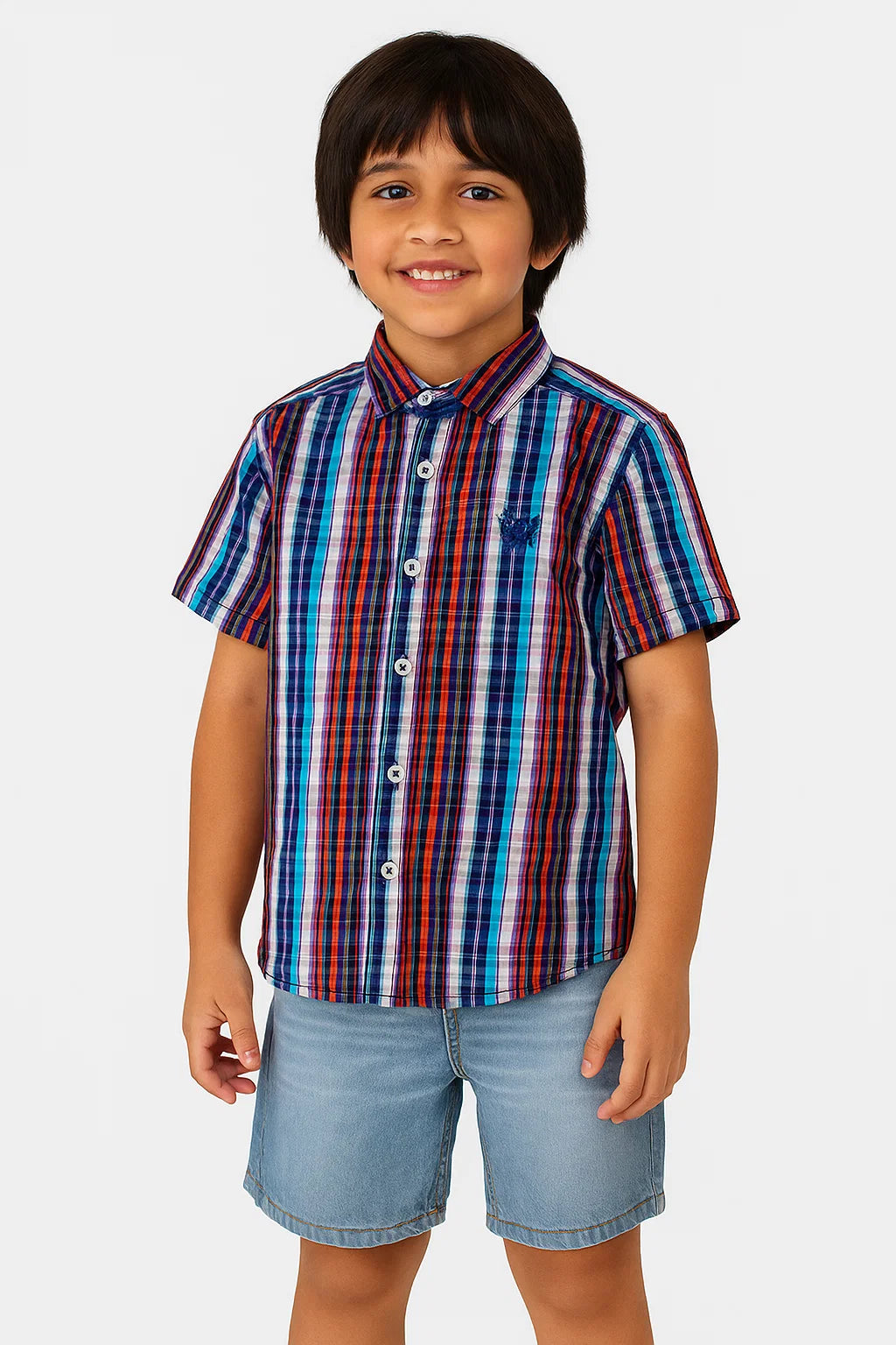 Buttom Up Blue Check Shirt